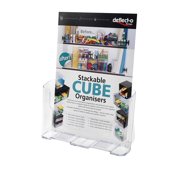 deflecto 77001 DocuHolder for Countertop or Wall Mount Use, 9 1/4w x 3 3/4d x 10 3/4, Clear - 1 Tier
