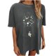 thumbnail image 1 of Hombres Y Mujeres Retro Tops Trendy Droped Shoulder Sleeves Impresión Suelta Manga Corta Top Pullover Odeerbi ODB180421, 1 of 9