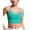Blarney Green, variant on V Shaped Longline Bikini Tops for Women Padded Cropped Swimsuit Athletic Bathing Suit