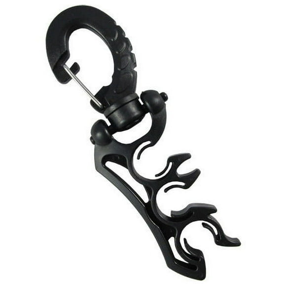 Scuba Choice Scuba Diving Dive Triple Hose Holder with Clip, BLACK