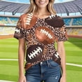thumbnail image 2 of Tops de Cuello Redondo para las Mujeres Camiseta de Manga Corta Impresa Casual, Tops Cortos de Moda para las Mujeres de Uso Diario, 2 of 7