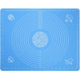 thumbnail image 1 of Alfombrilla de silicona para hornear para masa de repostería con medidas, 19,7 x 15,7 pulgadas, sin BPA, antiadherente y antideslizante, color azul, suministros para hornear para hornear pasteles de, 1 of 7