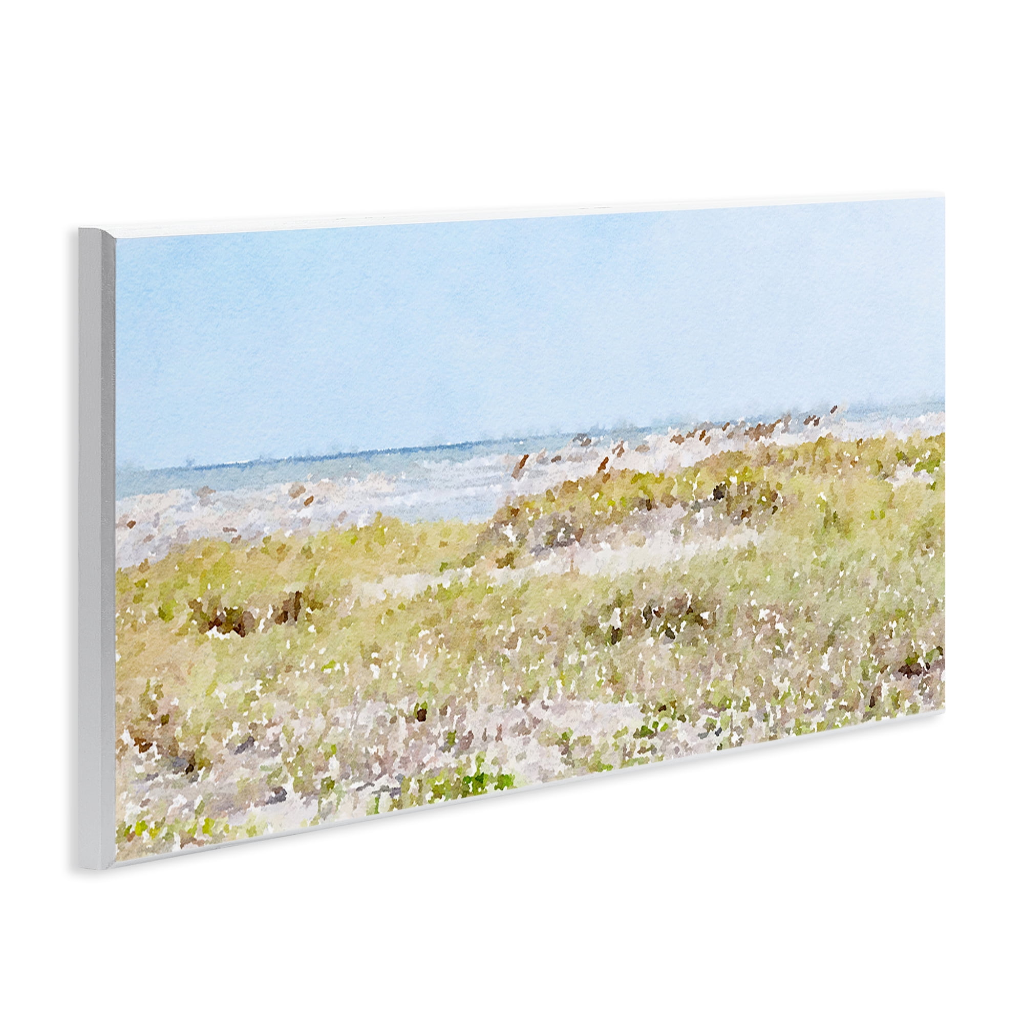 Stupell Industries Eastern Beach Grass Landscape Painting Unframed Art Print Wall Art, 17 x 7