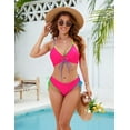 thumbnail image 2 of Womens Bikini Sets Two Piece Swimsuit 2025 Curvy Cutout String Bathing Suit, 2 of 12