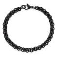 thumbnail image 4 of Stainless Steel Bracelet Chain Styles Other Chains Men's 7 mm 9 in Chisel Polished Black IP-plated, 4 of 5