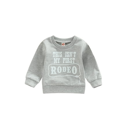 

Genuiskids Toddler Baby Girls Boys Oversized Sweatshirt Long Sleeve Crew Neck Letters Print Fall Pullover Tops 0-3T Fall Winter Clothes