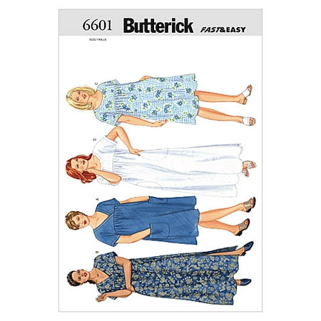 Butterick Pattern Women's and Women's Petite Dress, (16W, 18W, 20W)