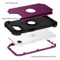 thumbnail image 3 of Decase Compatible with Apple iPhone 16e Phone Case,Shockproof Three Layer Heavy Duty Soft Silicone Rubber Bumper+Hard Plastic Hybrid Protective Case for iPhone 16e,Purple, 3 of 7