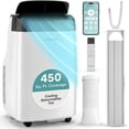 thumbnail image 2 of SereneLife 10,000 BTU Portable Air Conditioner with WiFi – 3-in-1 AC, Fan & Dehumidifier with Remote, 24H Timer & Window Kit for Rooms up to 450 Sq Ft, 2 of 5