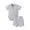 Glisme Grey68, variant on Glisme 2 Piece Outfits For Boys Baby Short Sleeve Romper And Shorts Two Piece For Infants Toddlers Versatile Clothing Set Size 9-12 Months