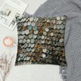 thumbnail image 2 of Euro Sham Cover, Silver Euro Size Pillowcases Silk Euro Size Pillow Shams, Circles &amp; Dots, Scales, Mermaid, Textured Sequins, Antique Scales, 2 of 5
