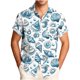 thumbnail image 2 of Blusa y camisa de manga corta con cuello vuelto para hombre, blusa informal de moda con cuello vuelto, blusa estampada de manga corta con botones, blusa de poliéster para hombre, 2 of 6