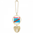 thumbnail image 1 of Congo Country Love Car Keychain Angel Wing Pendant, 1 of 4