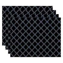 Simply Daisy 18" x 14" Diamond Dots Geometric Print Placemats, Set of 4