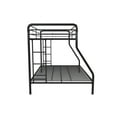 DHP Dusty Twin over Full Metal Bunk Bed with Secured Ladders, Black