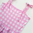 thumbnail image 3 of Girl Pink Plaid Sleeveless Dress Halloween Party Cosplay Costume, 3 of 6