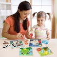 thumbnail image 4 of LotFancy Wooden Puzzles for Toddlers 1-3, 8 Pack Animal Toddler Puzzles, Montessori Toys, 4 of 8