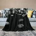 thumbnail image 2 of Autua Diamonds Black and White Warm Lightweight Blanket Soft Fleece Throw Blanket for Living Rooms Sofa Decor All Seasons 50x60in, 2 of 6