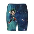 thumbnail image 4 of Deku My Hero Academia Men's Short Pajama Pants Lightweight Daily Lounge Shorts Bottoms Sleepwear Cozy Soft Home Pajama Pants Shorts, 4 of 9