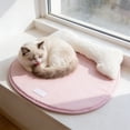 thumbnail image 4 of Cififendec Summer Cooling Pet Bed Mat, 23.62"×20.47", Breathable Ice Silk Cat and Dog Cushion, Non-Slip Neck Support Pillow Pad for Small to Medium Pets(Pink), 4 of 5