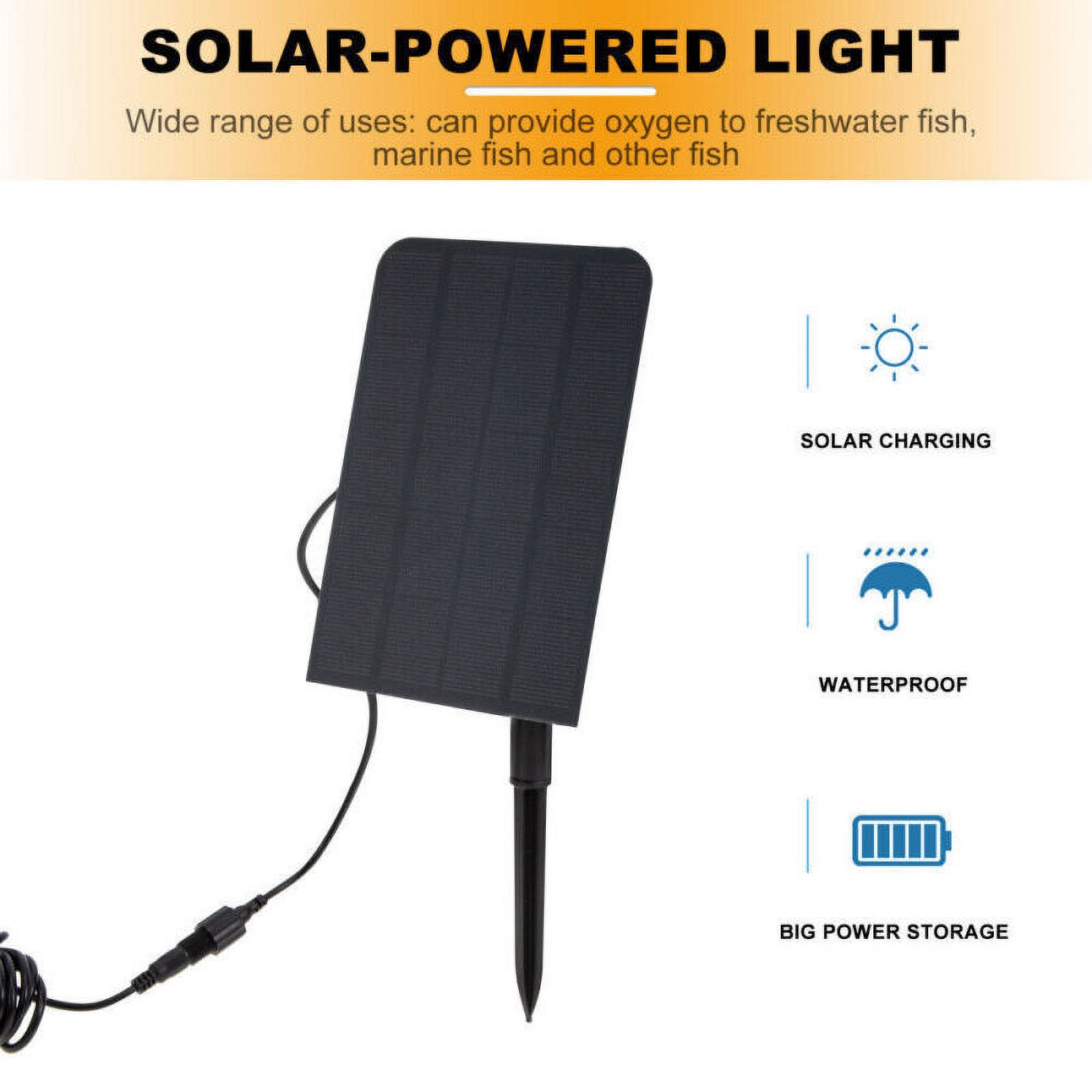 Solar Pond Oxygenator Solar Air Pump 2.5W Plug-in Solar Oxygen Pump Fish Tank Oxygenator 3Modes Aquarium Oxygen Aerator Air Pump Fishing Aerator With Pipe Air Bubble Stone For Garden Outdoor Pool Pond
