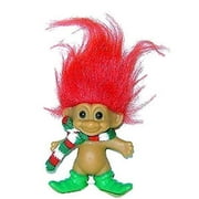 Russ Lucky 4 Inch christmas MERRY LITTLE ELF TROLL Doll Figure (gREEN Hair) by Russ