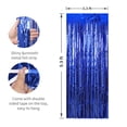 thumbnail image 2 of Cortinas con flecos de aluminio, tamaño cruzado, azul oscuro, 1 m x 3 m, paquete de 2, 2 of 7