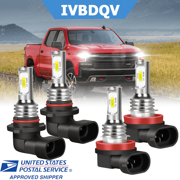 For Chevy Silverado 2500 2008-2018 LED Headlight Bulb 9005 High Beam H11 Low Beam Kit 2Pcs 6000K White