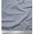 thumbnail image 1 of Soimoi Gray Poly Georgette Fabric Dot & Freesia Floral Print Fabric by Yard 42 Inch Wide, 1 of 3