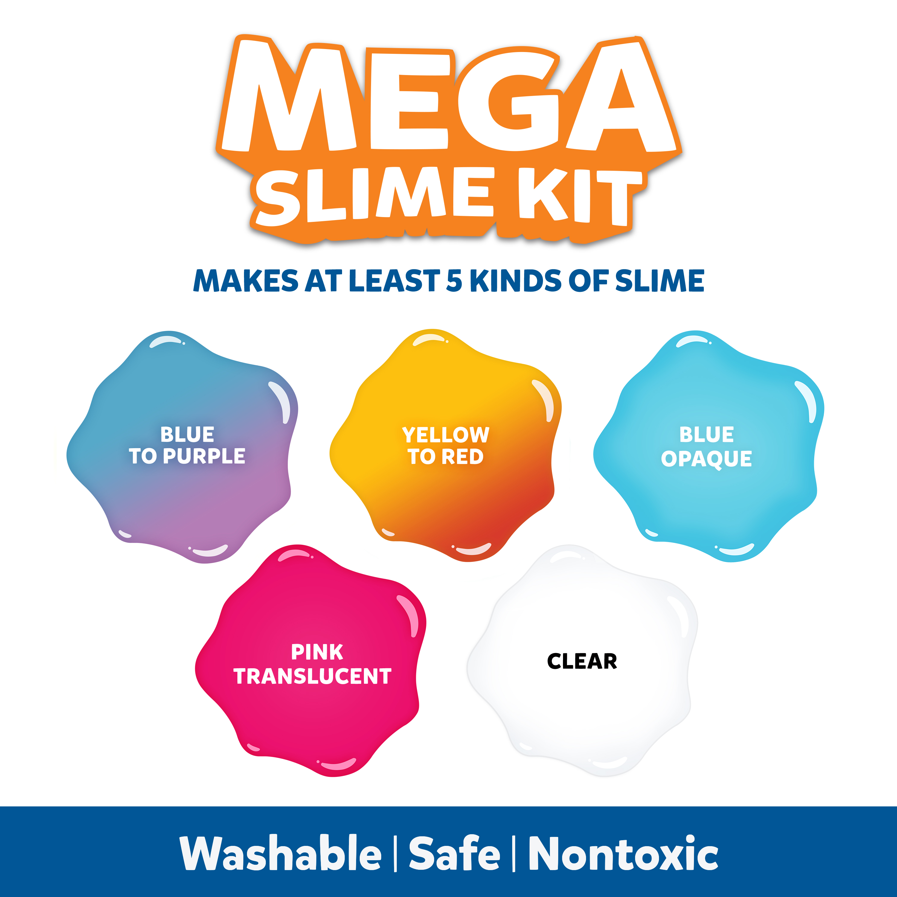 Elmer’s Mega Slime Kit: Supplies Include Color Changing, Translucent, Color & Clear Glue, UV Light, 8 Count - image 3 of 7