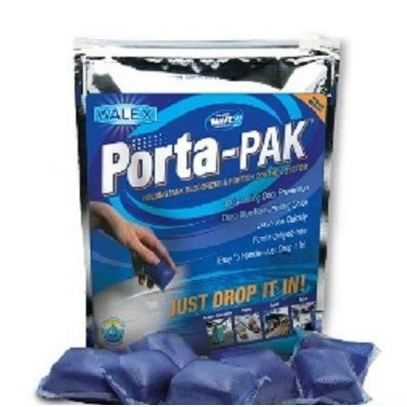 Walex Waste Holding Tank Treatment PPRV2 Porta-Pak; Without Formaldehyde; With Deodorant; Fresh Scent; Lubricates Valves And Cleans Sensor; Treats Up To 50 Gallon Holding Tank
