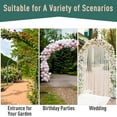 thumbnail image 4 of Outsunny 7' Metal Garden Arch w/ Gate, Decorative Arbor for Climbing Plant, 4 of 10