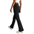 thumbnail image 7 of LEAVINGSUO Women's Casual Flare Pants Ribbed Knit High Waist Bottom Trousers Black S, 7 of 7