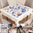 thumbnail image 6 of Traditional Boho Pattern Anti-Skid Rubber Table Topper 31.5x31.5 Inch Mahjong Playing Mat with Quiet Surface for Card Games Board Games and Game Nights, 6 of 7