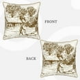 thumbnail image 3 of Fotbe Plowed Field With Horses Pattern Velvet Decorative Throw Pillow Covers with Elegant Piping, Soft Plush Cushion Cover for Sofa, Bed, Car, Office-16"x16", 3 of 8