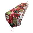 thumbnail image 1 of Bandera de mesa navideña, bandera de mesa de muñeco de nieve de Navidad, decoración de mesa familiar de Navidad, mantel de mesa con bandera, 1 of 2