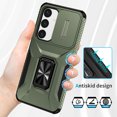 thumbnail image 5 of Allytech Rugged Case for Samsung Galaxy S24, [Slide Camera Cover] [360° Rotating Kickstand] [Military Protection] Non-Slip Anti-Fall Anti-Scratch Shockproof Heavy Duty Case - Green, 5 of 8