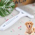 thumbnail image 4 of Visland Peigne pour Animaux en Acier Inoxydable à Double Rangée, Brosse de Toilettage pour Animaux, Brosse pour Perte de Poils Courts et Longs pour Chien et Chat, 4 of 7