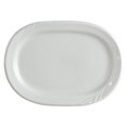 thumbnail image 1 of Sonoma 10.38 x 7.5 in. Embossed Plate China Racetrack Platter - Porcelain White - 2 Dozen, 1 of 1