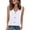 *White, variant on ClodeEU Women's Crochet Lace V Neck Sleeveless Button Blouse ,Solid Color Casual Tank Top Beige,Women's Plus L
