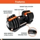 thumbnail image 3 of Par de mancuernas ajustables para BodySport de 1,4 a 18,1 kg con 12 pesas, 3 of 8