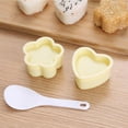 thumbnail image 4 of AnuirheiH Rice Mold Sushi Mold Maker Kit, Non Stick Maker Press, Classic Heart Rice Ball Mold Maker Sushi Mold for Kids Lunch Bento and Home DIY Including 2 Mold and 1 Spoon, 4 of 7