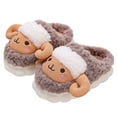 thumbnail image 4 of Otqutp Little Boys Sports Sneakers Little/big Kids Boys Girls Sheep Print Plush Slippers Indoor Home Warm Baby Anti Slip Close Toe Open Ankles Shoes(Orange,11-11.5 Years), 4 of 9