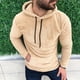 thumbnail image 1 of Sudadera con capucha para hombre, con bolsillos, sin solapa, color liso, holgada, informal, con capucha, blusa, 1 of 6