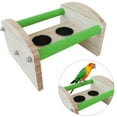 thumbnail image 4 of Soporte de Percha para Pájaros con Cuenco de Agua para Alimentos, Juguete para Loros, Alimentador de Jaula para Pájaros de piezaza, Patio de , verde Salvador Soporte de percha para loro, 4 of 8