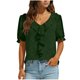 thumbnail image 1 of Camisas de Manga Corta para las Mujeres Blusa de Suéter de Cuello en V Casual para las Mujeres, Top de Estiramiento Suave para Uso Diario Y de Fiesta, 1 of 7