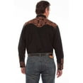 thumbnail image 2 of Scully Men's Embroidered Gunfighter Shirt Big Black 4X, 2 of 2