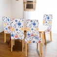 thumbnail image 3 of Floral Chair Covers for Dining Room Set of 4,Printed Stretchable Dining Chair Slipcover Washable Removable for Kitchen,Hotel,Restaurant,Ceremony Universal Size, 3 of 6
