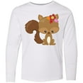 thumbnail image 3 of Inktastic Cute Squirrel, Squirrel With Flowers, Fluffy Tail Long Sleeve Youth T-Shirt, 3 of 5