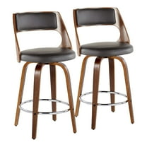 LumiSource Cecina 26'' Fixed-Height Counter Stool - Set of 2